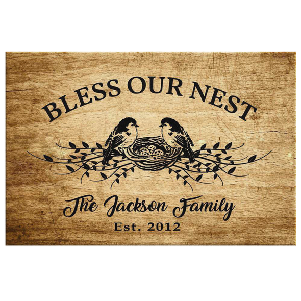 Blessed Family Customized Wall Decor