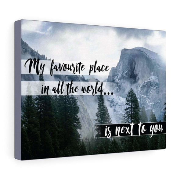 "My Favorite Place Is Next To You" Love Wall Canvas