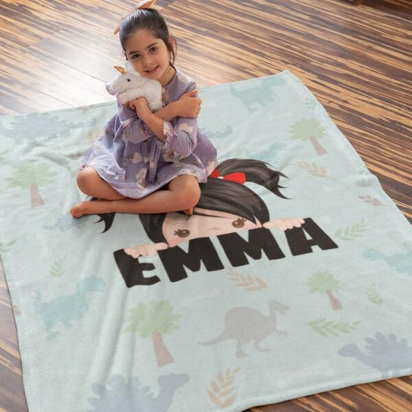 Premium Customized Dinosaur Toddler Blanket For loved Little One's