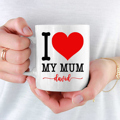 I Love My Mom Customized Mug For Mother's Day