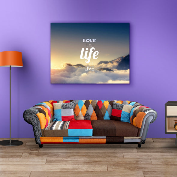 "Love The Life You Live" Wooden Wall Art