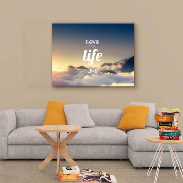 "Love The Life You Live" Wooden Wall Art