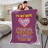 "For My Lovely  Wife " Premium Customized Blanket