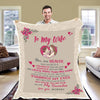 "To My Wife" Personalized Blanket