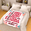 "Funny, Patient, Strong, Hero, Reliable, Provider" Customized Blanket For Dad