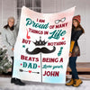 "Nothing Beats Being A Dad" Customized Blanket For Dad