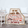 "To My Dad Your Guiding Hand" CUSTOMIZED BLANKET FOR DAD