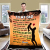 "To My Dad My Hero I Love You "- Personalized Blanket