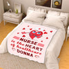 "Nurse Is The Heart Of Healthcare" Customized Blanket