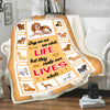 "Dogs Are Not Our Whole Life But They Make Our Lives whole" Fleece Blanket