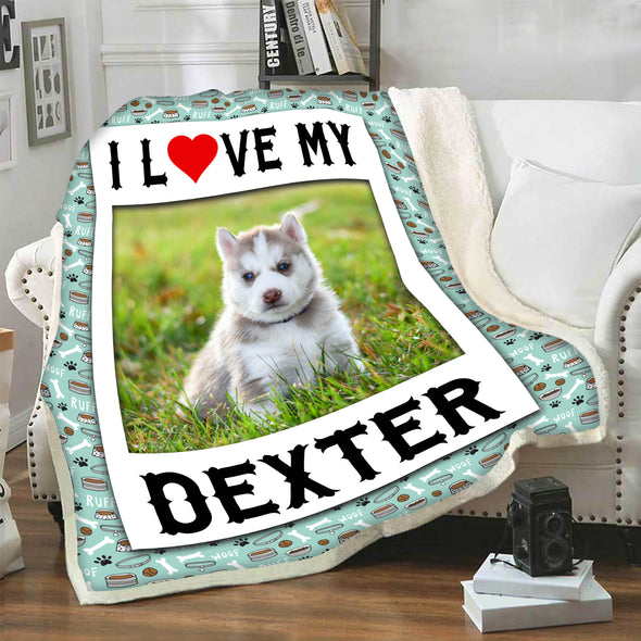 "I love My Pet" Customized Blanket