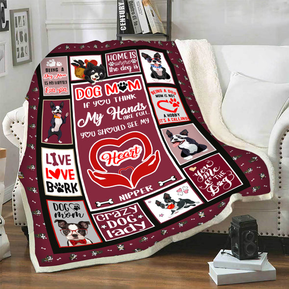 "Live Love And Bark" Custom Fleece Blanket For Dogs