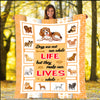 "Dogs Are Not Our Whole Life But They Make Our Lives whole" Fleece Blanket