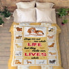 "Dogs Are Not Our Whole Life But They Make Our Lives whole" Fleece Blanket
