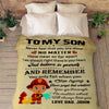 "I Am Always Right There In Your Heart" Customized Blanket For Son