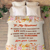 "To My Husband You're The Sunshine To Light My Day" Customized Blanket For Husband