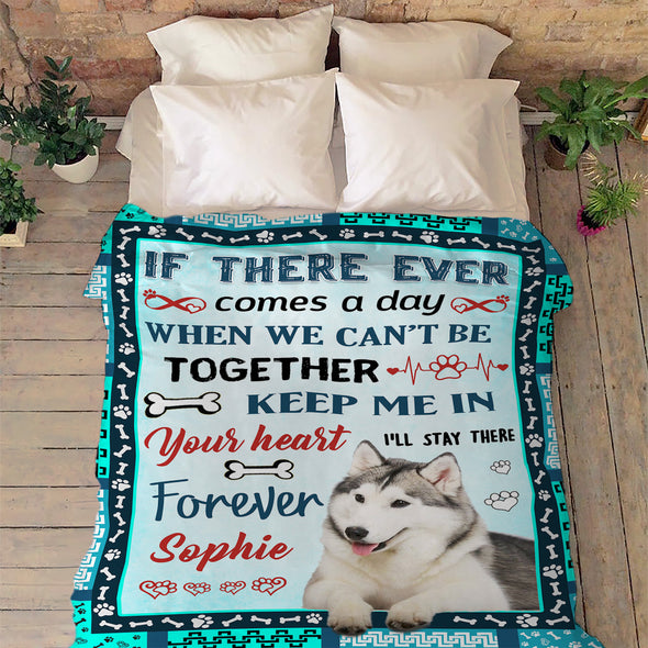 "Keep Me In Your Heart" Personalized Blanket For Dog