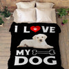 "I Love My Dog" Customized Fleece Blanket