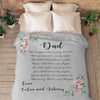 "Dad- We Hugged This Lovely Blanket" Customized Blanket For Grandma/Grandpa/Mamma/Papa/Auntie