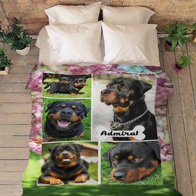 Personalized Blanket For Pets With Picture And Name