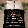 Fleece Blanket For Rottweiler Lovers