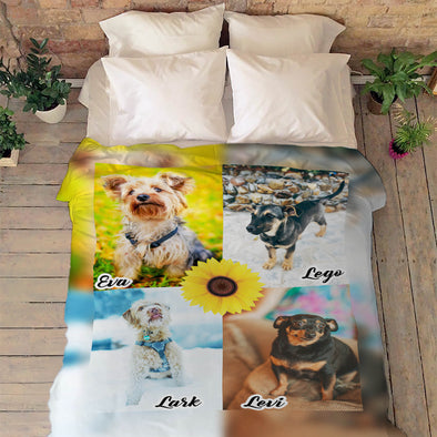 "Friends Forever" Customized Collage Blanket For Pets