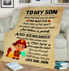 "I Am Always Right There In Your Heart" Customized Blanket For Son