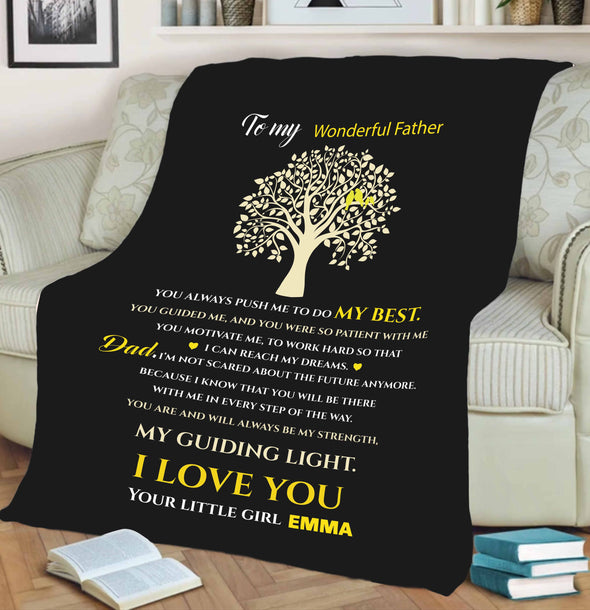 "You Are And Always Be My Strength" Customized Blanket For Dad