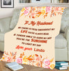 "To My Husband You're The Sunshine To Light My Day" Customized Blanket For Husband