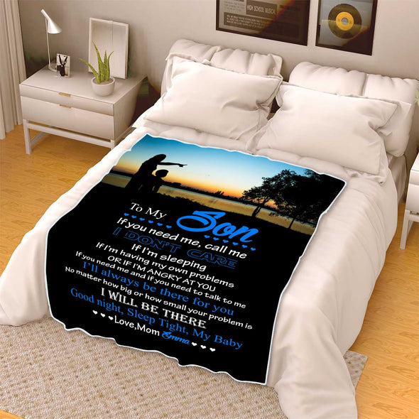"I'll Always Be There For You" Customized Blanket For Son