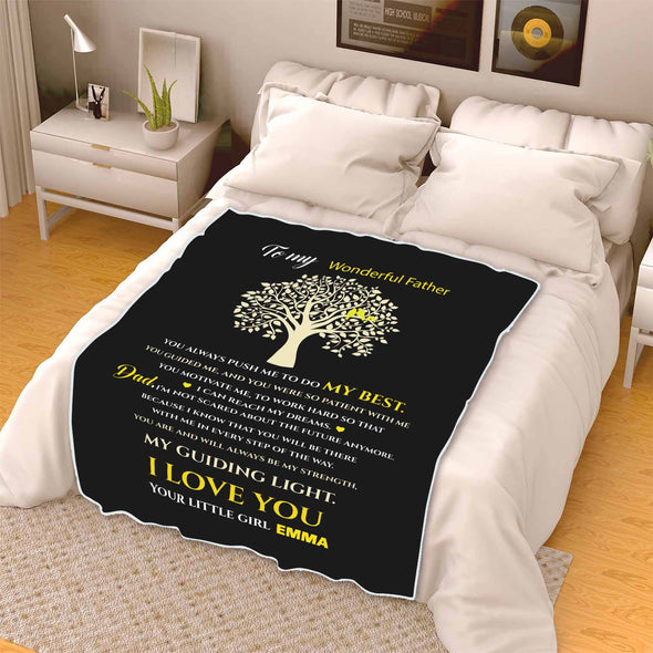 "You Are And Always Be My Strength" Customized Blanket For Dad