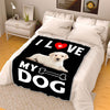 "I Love My Dog" Customized Fleece Blanket