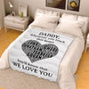 "We Love You" Daddy Customized Blanket For Grandma/Grandpa/Mamma/Papa/Auntie