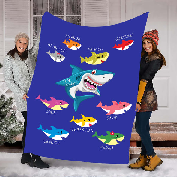 Customized Baby Shark Kids Blanket