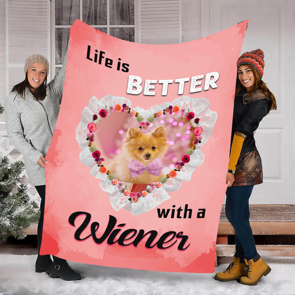 "Life Is Better With Your Pet" Customized Blanket