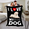 "I Love My Dog" Customized Fleece Blanket