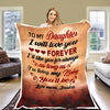 "To My Son/Daughter- I Will Love You Forever" Customized Blanket For Son/Daughter