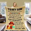 "I Am Always Right There In Your Heart" Customized Blanket For Son