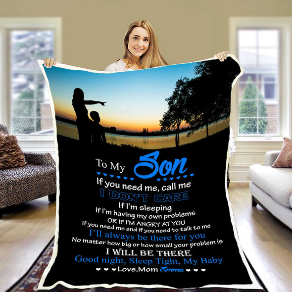 "I'll Always Be There For You" Customized Blanket For Son