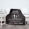 "To My Son- Never Forget That I Love You" Customized Blanket For Son