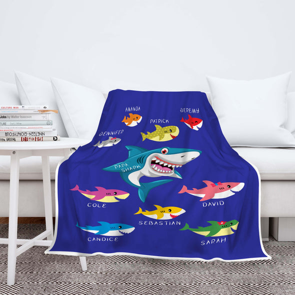 Customized Baby Shark Kids Blanket