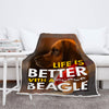 "Life Is Better With A Beagle" Fleece Blanket