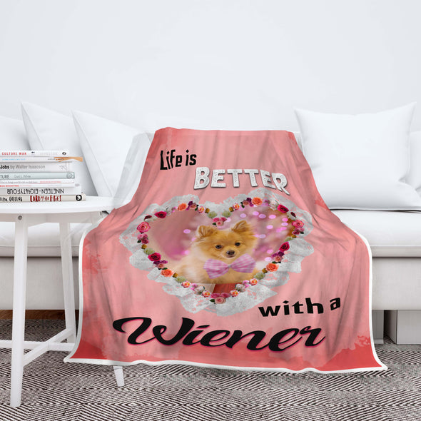 "Life Is Better With Your Pet" Customized Blanket