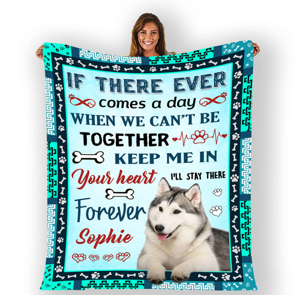 "Keep Me In Your Heart" Personalized Blanket For Dog