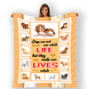 "Dogs Are Not Our Whole Life But They Make Our Lives whole" Fleece Blanket