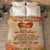 "I Will Always Be With You" Customized Blanket For Daughter/Son