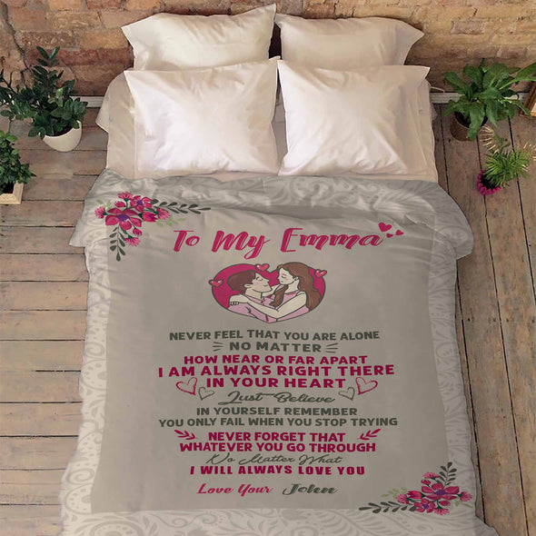 "I Will Always Love You" Customized Blanket For Couple