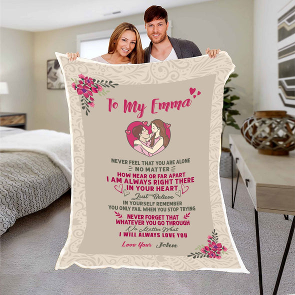 "I Will Always Love You" Customized Blanket For Couple