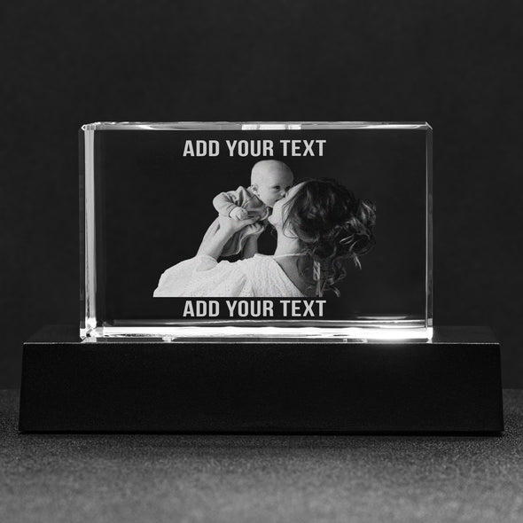 Gift For Mother's Day, Personalized Crystal Block For Mom