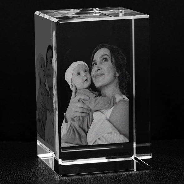 Gift For Mother's Day, Personalized Crystal Block For Mom
